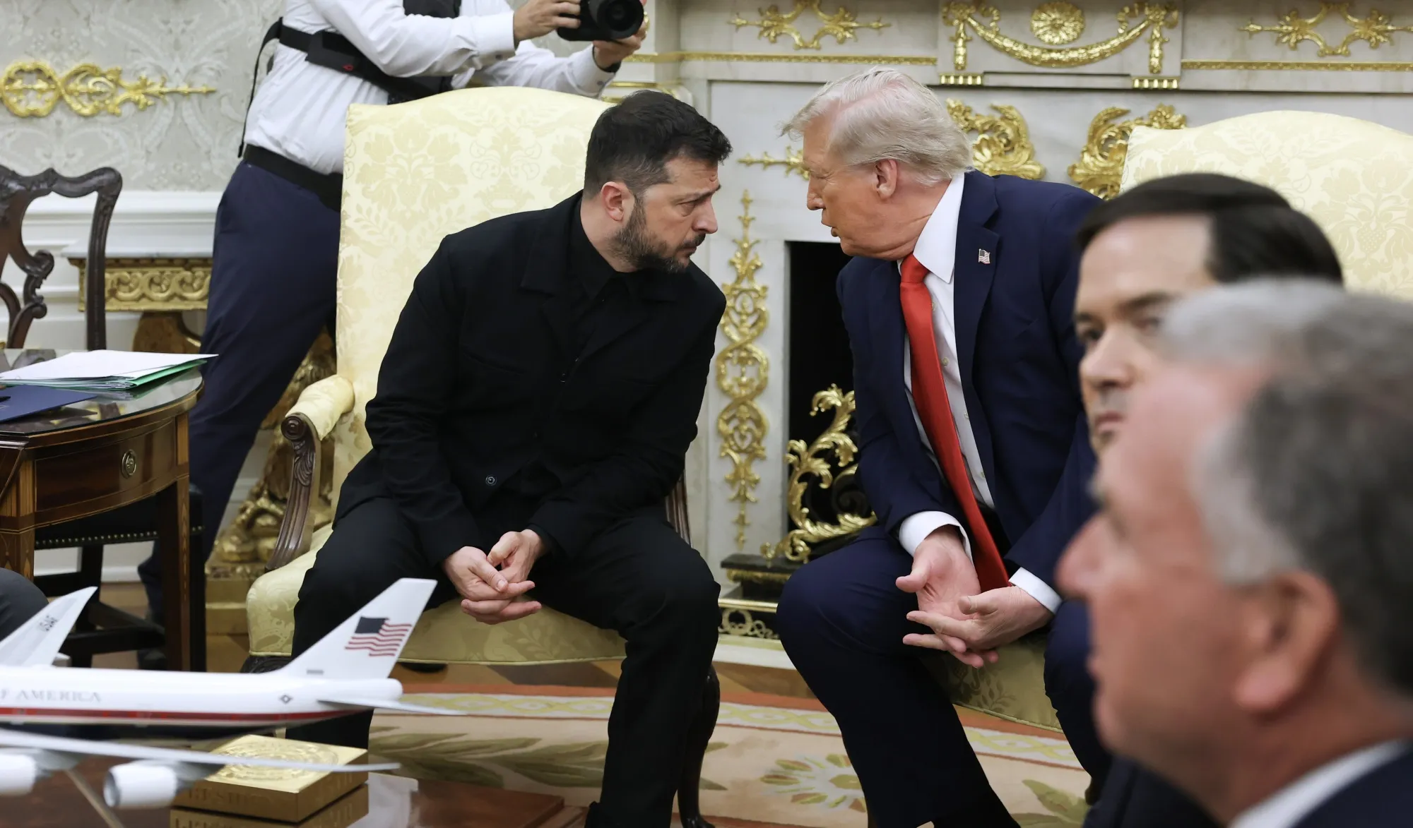 Ukrainian President Volodymyr Zelenskiy and US President Donald Trump in&nbsp;the White House on Aug.&nbsp;18.