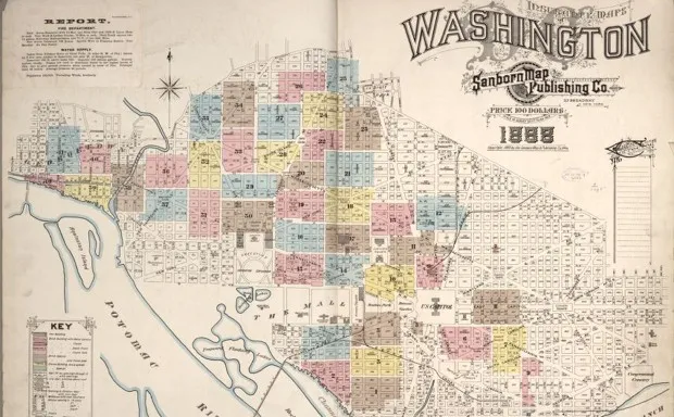 Sanborn Map of D.C. from 1888. 