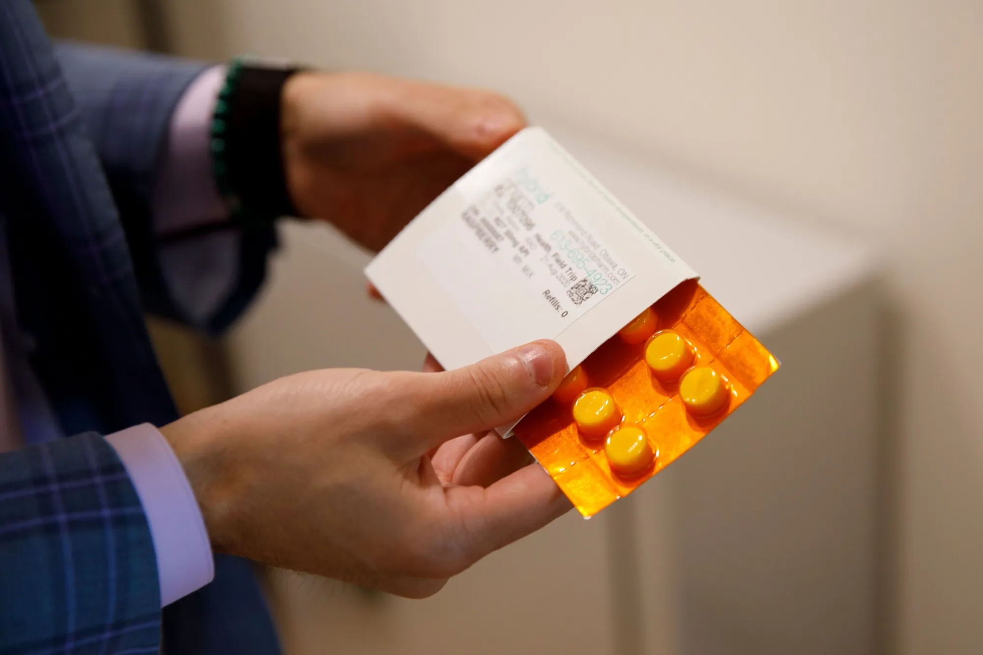 A blister pack of Ketamine lozenges used for psychedelic therapy.