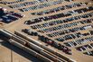 Aerial Views Of Rail Yards As Canada Trade Deficit Widens