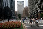 People walk and ride bicycles along Park Avenue&nbsp;on Aug. 7, 2021 as&nbsp;part of the New York City Department of Transportation’s Summer Streets event. The planted medians that divide the&nbsp;iconic avenue are slated for a major renovation.&nbsp;