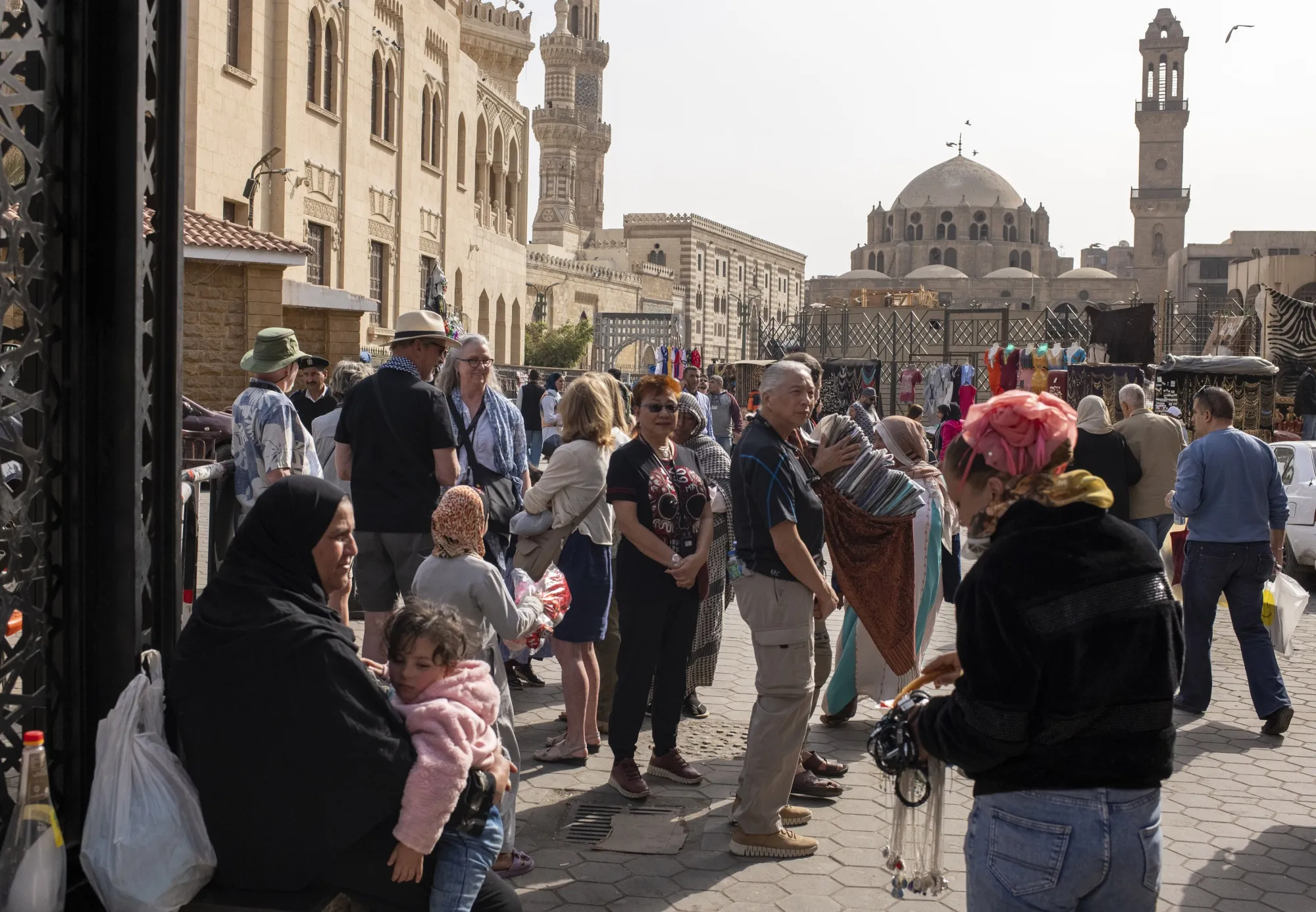 Tourists at the Khan el-Khalili bazaar in Cairo.