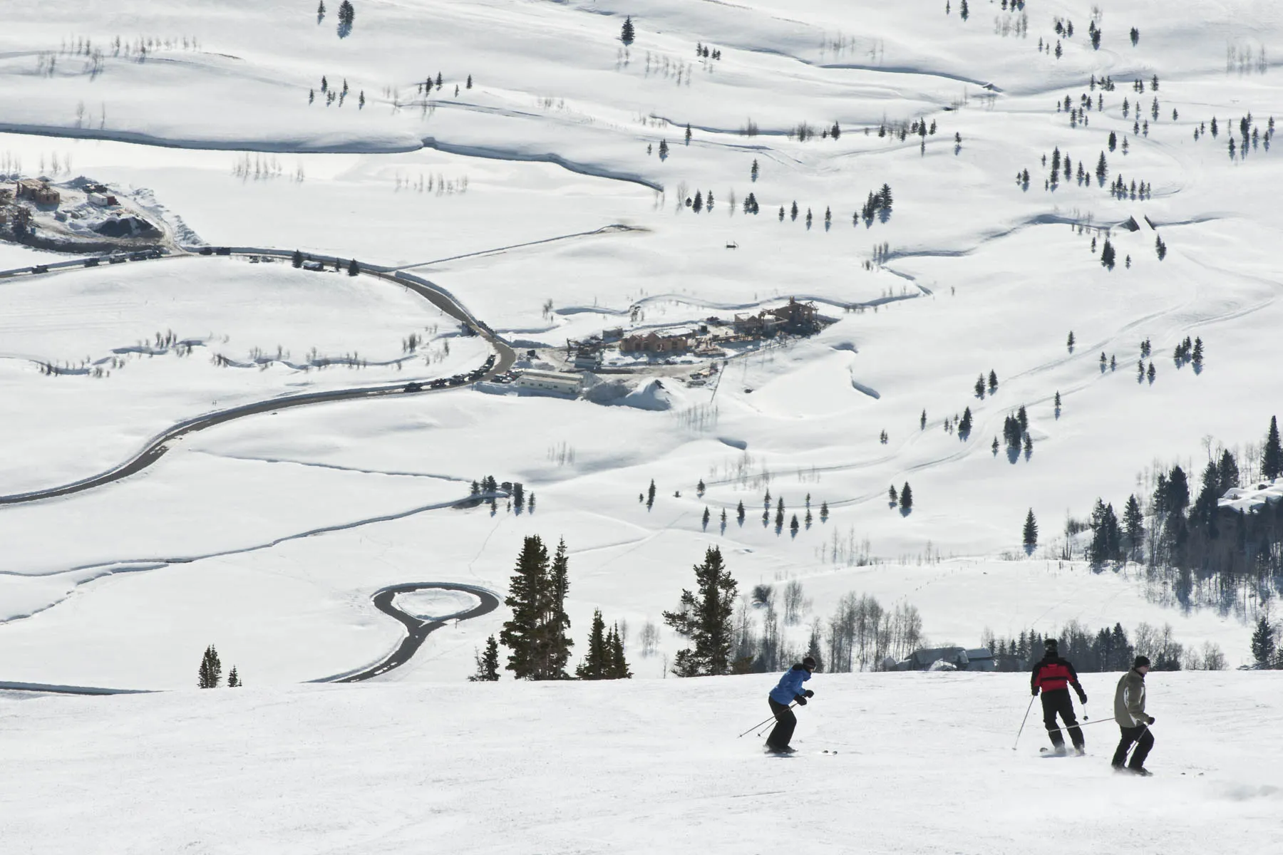 Skiers in&nbsp;Jackson Hole, Wyo.