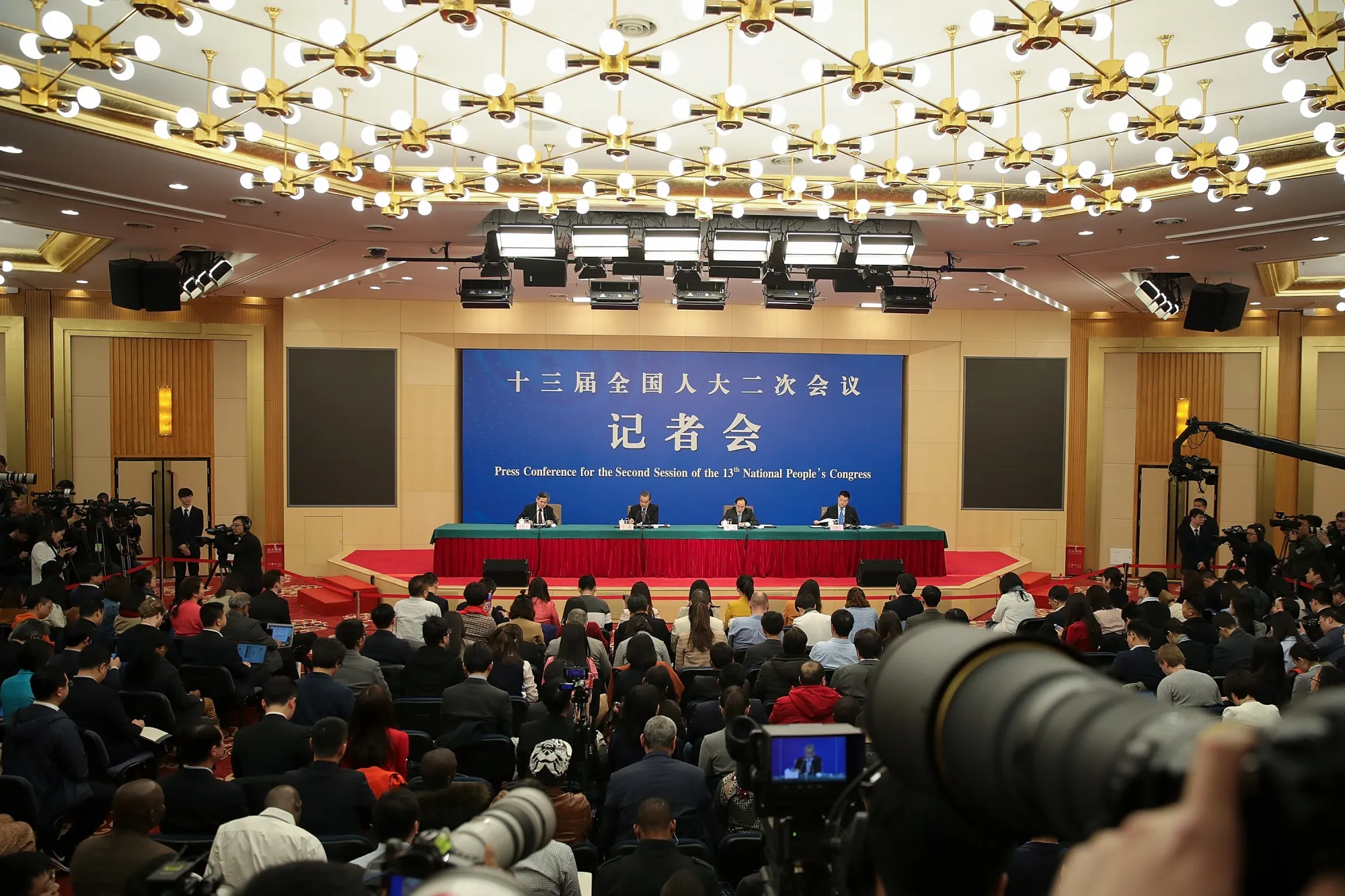 Wang Yi at a press conference on Mar. 8.