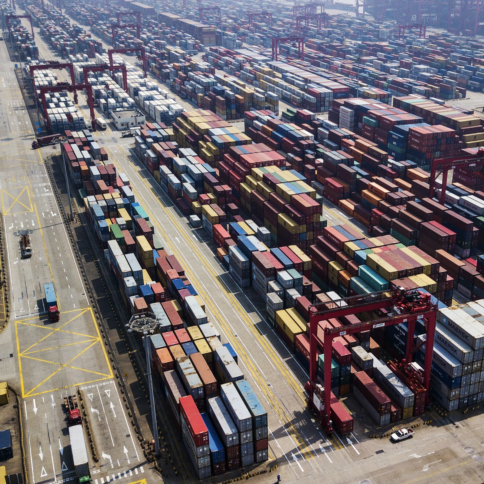 Views of the Yangshan Free Trade Port as US-China Trade War Finally Arrives