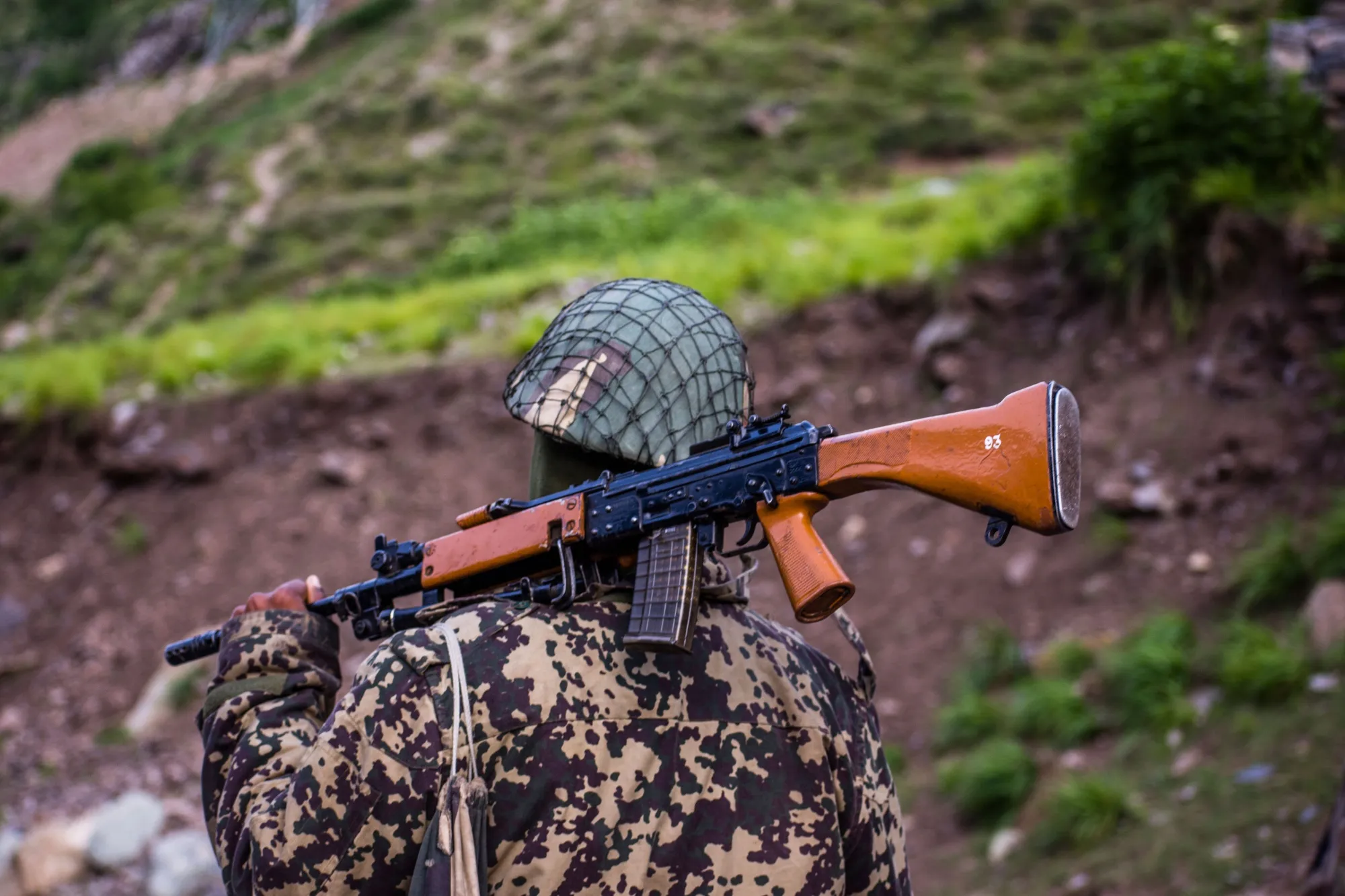 Indian soldier in Kashmir.