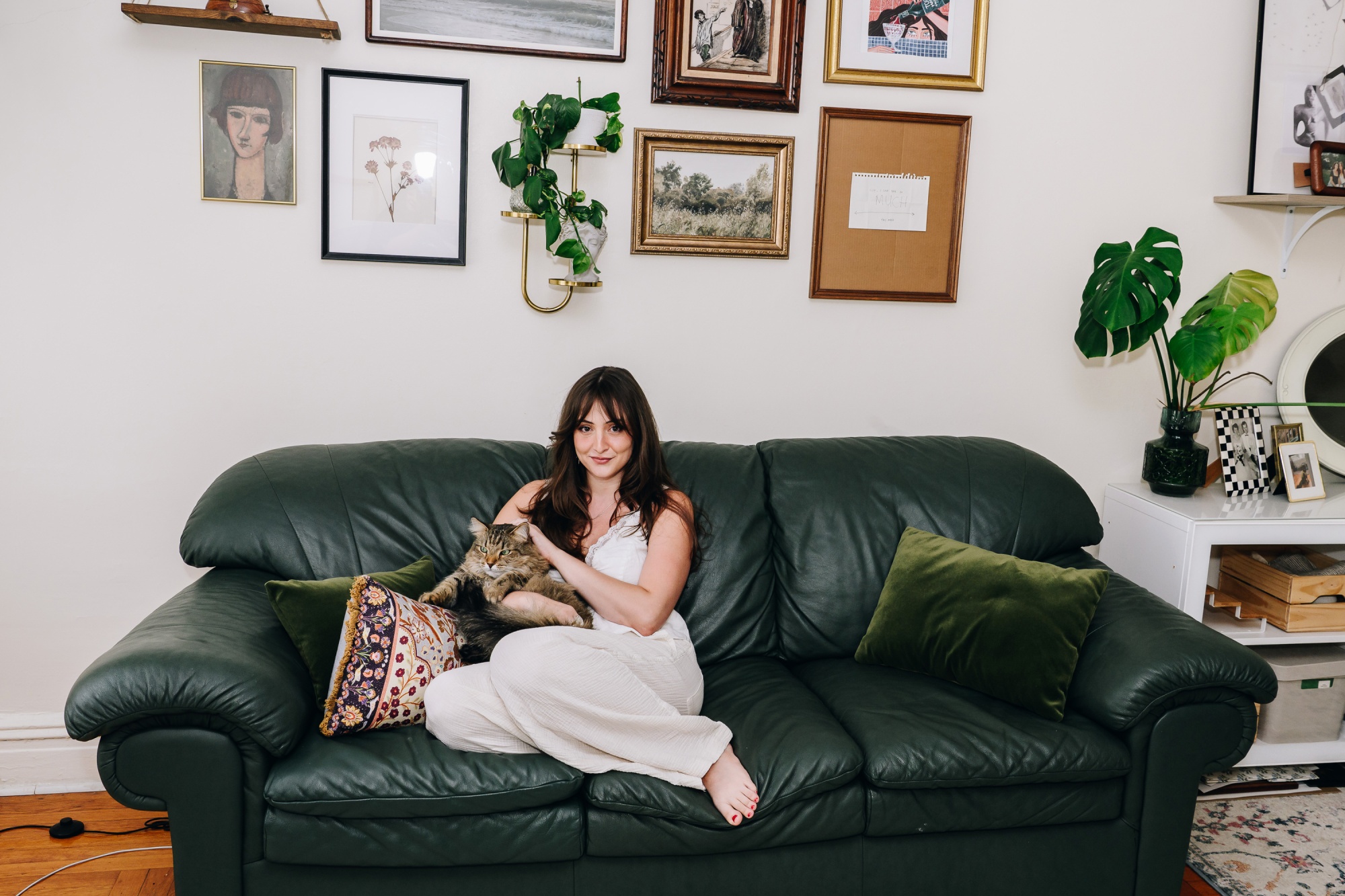 Alexandra Dye and her new apartment in Brooklyn, New York.