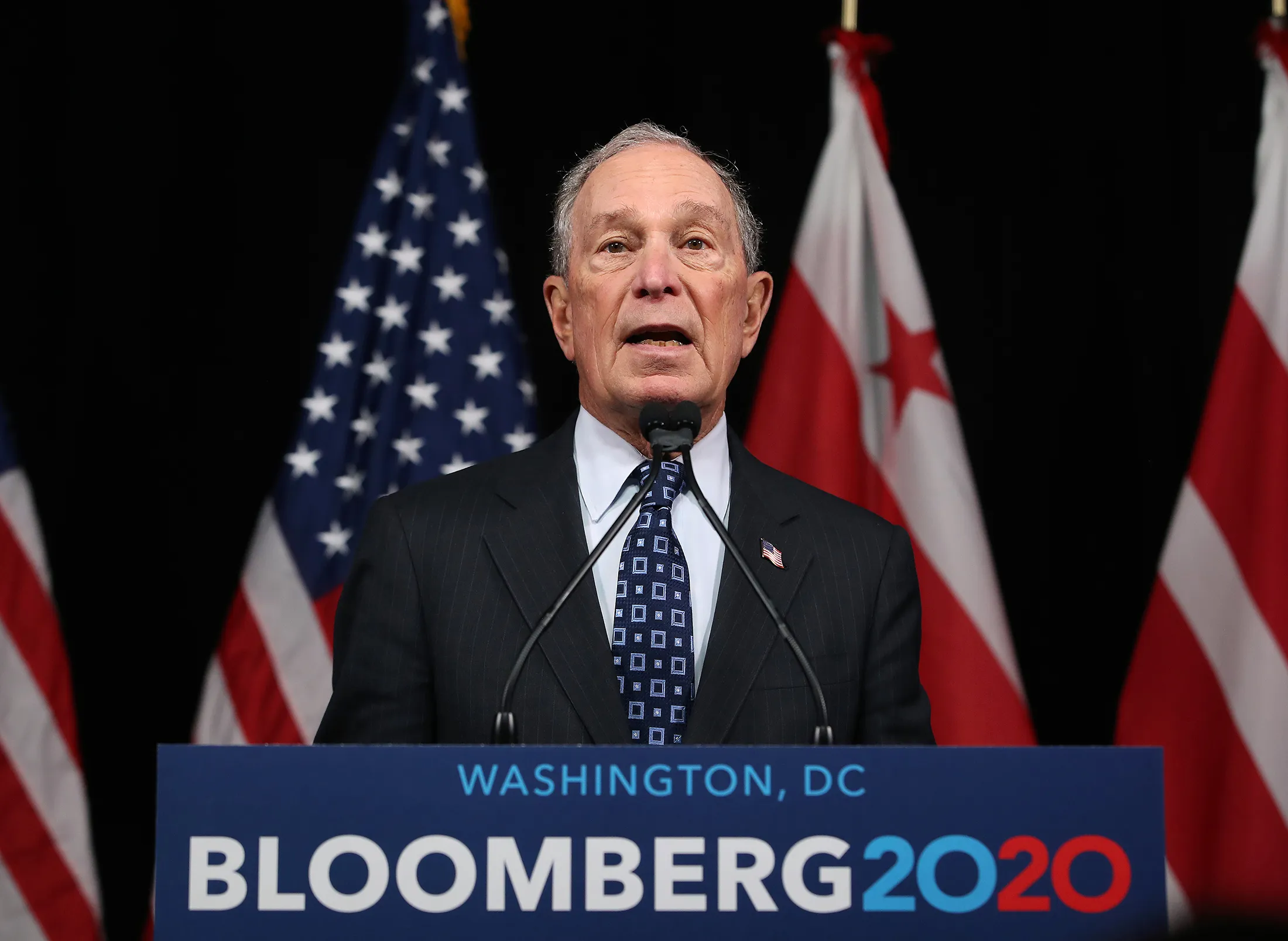 Michael Bloomberg speaks during a campaign eventt on Jan. 30.