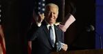 Joe Biden speaks at an election night event in Wilmington, Delaware, on Nov. 4.