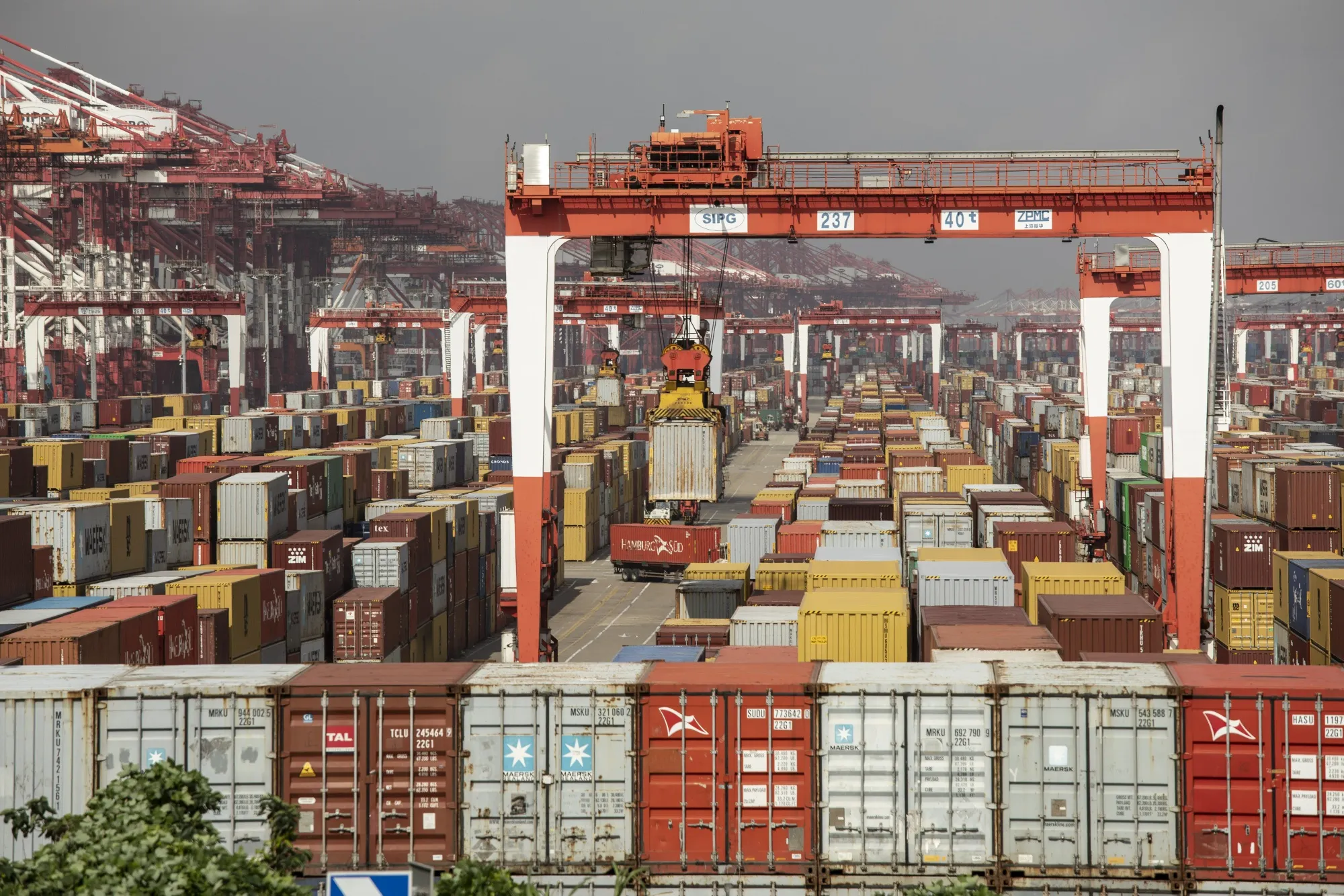 Views of the Yangshan Deepwater Port Ahead of China Trade Figures