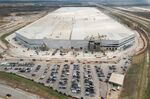 The Tesla Gigafactory under construction in Austin, Texas, on&nbsp;Feb. 1.&nbsp;
