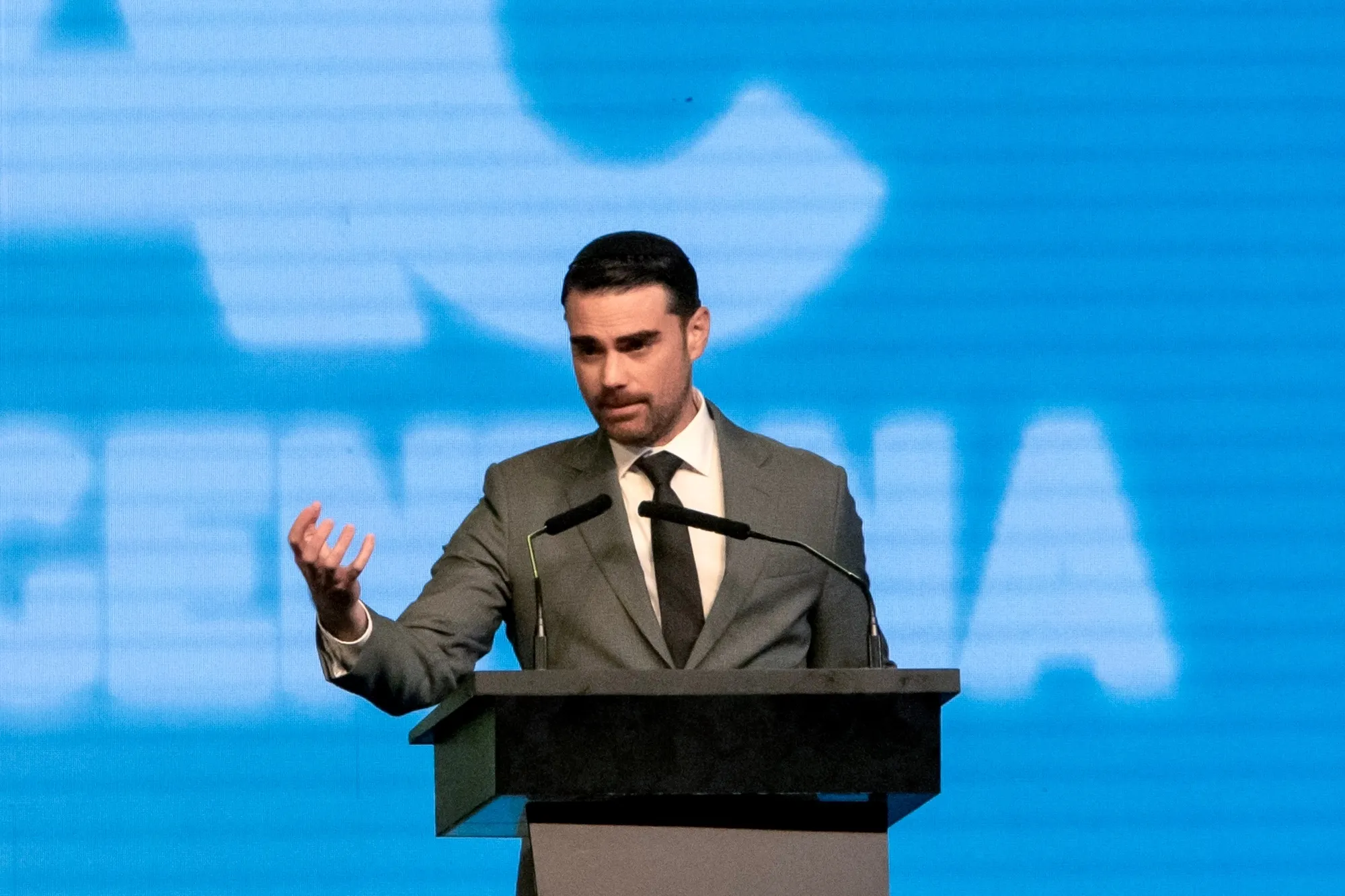 Political commentator Ben Shapiro during the Conservative Political Action Conference in Argentina on Wednesday, Dec. 4, 2024