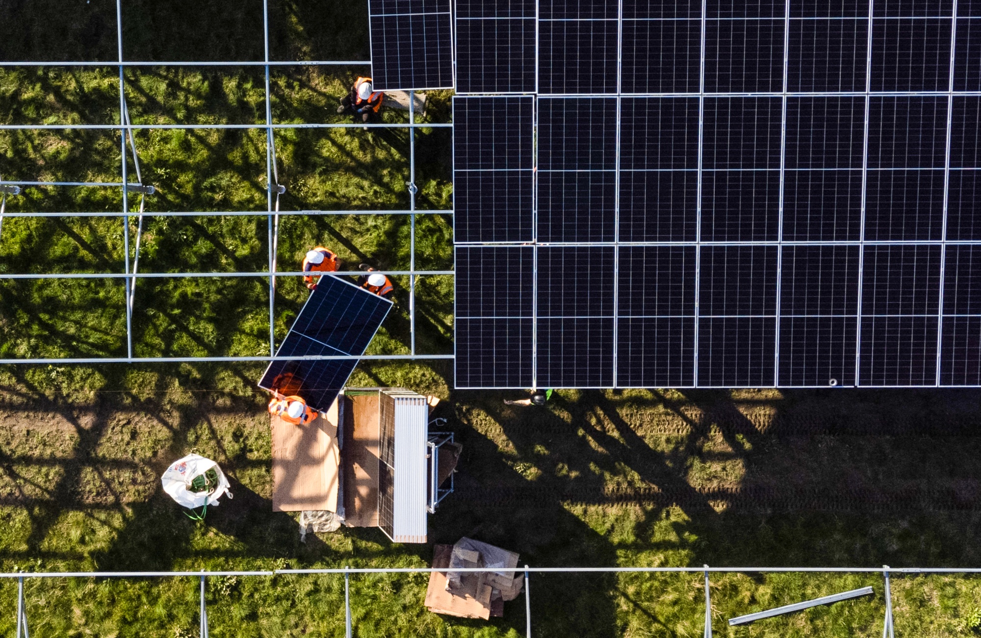 A solar park in the UK. Photographer: Chris Ratcliffe/Bloomberg