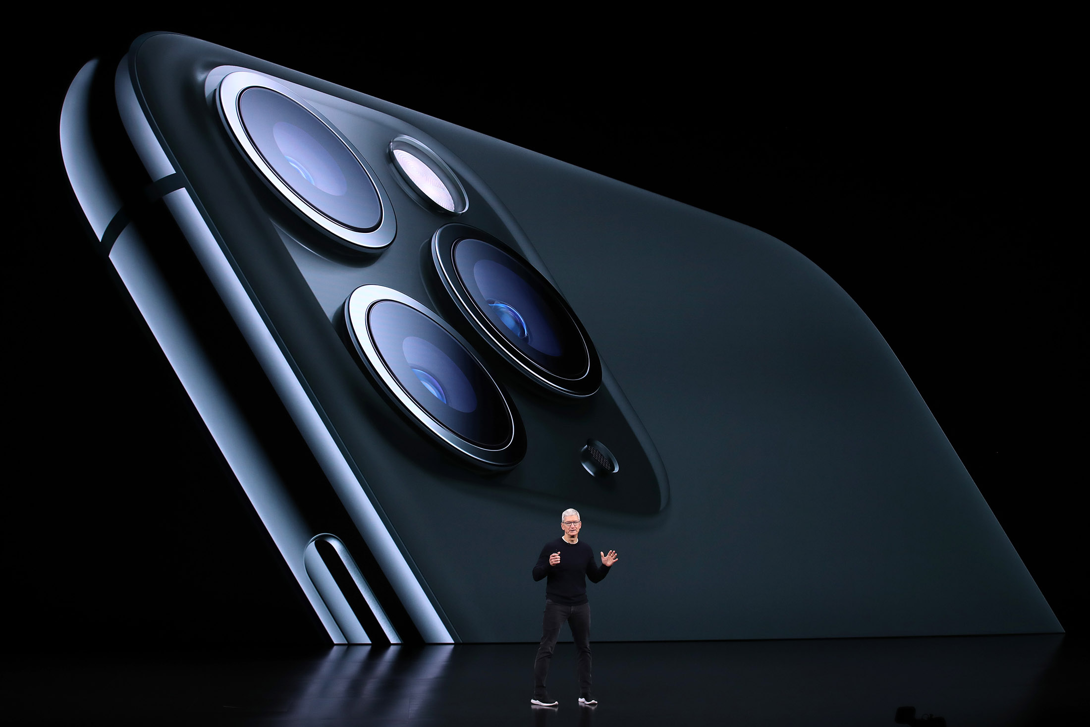 Apple CEO Tim Cook speaks during a product launch event at the company’s headquarters in Cupertino, Calif., on Sept. 10, 2019.
