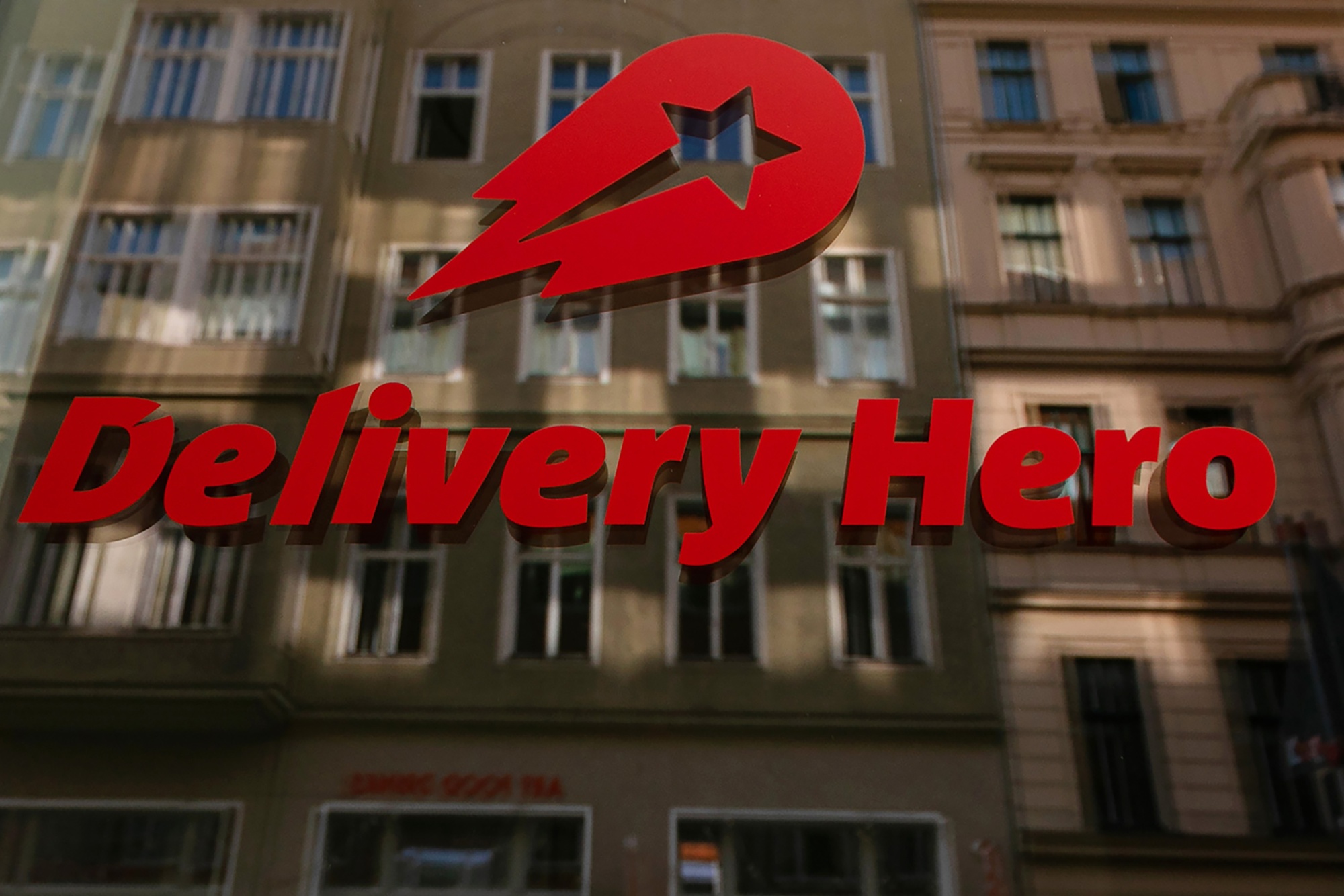 Signage for Delivery Hero.