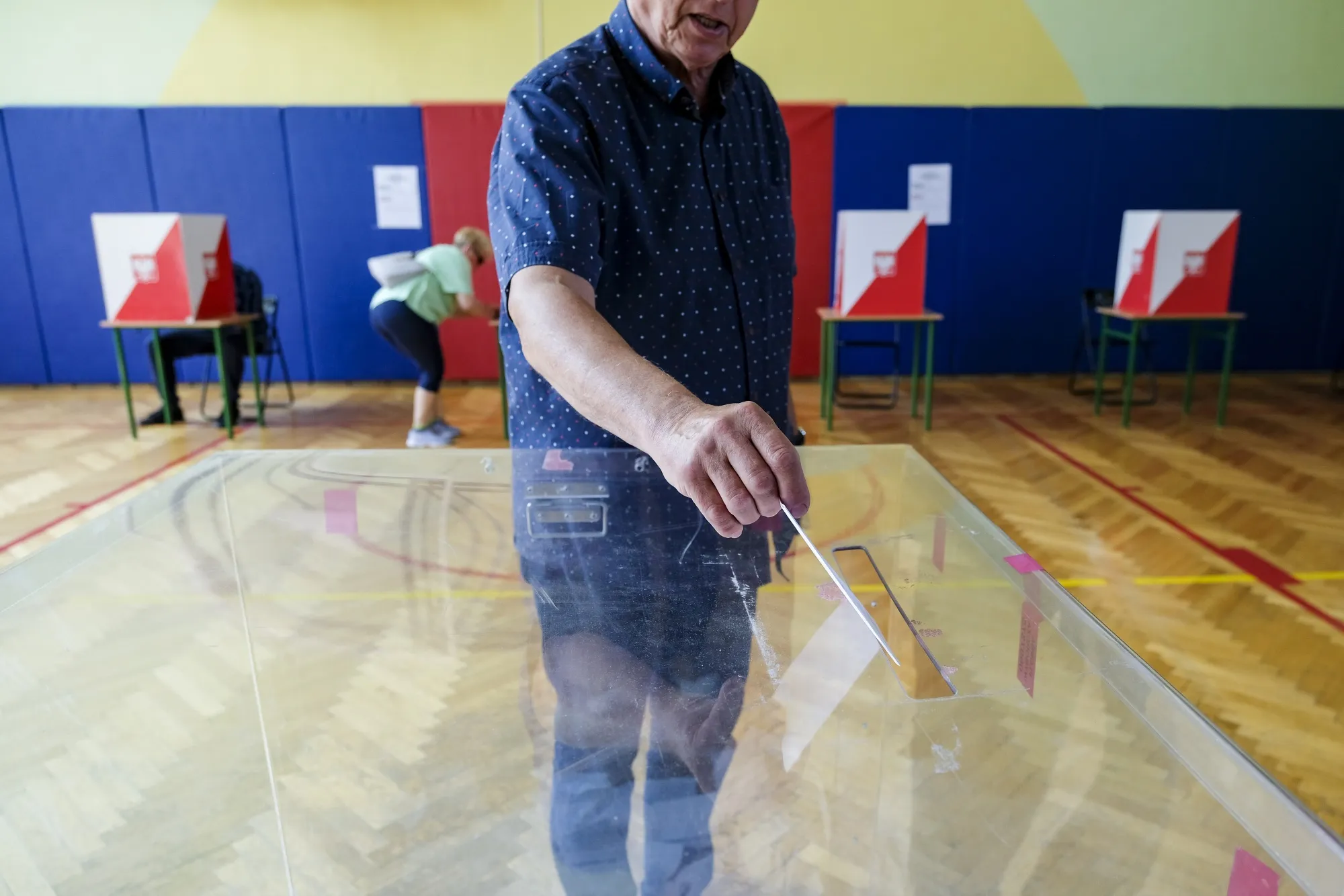 A polling station in Warsaw on June 1.