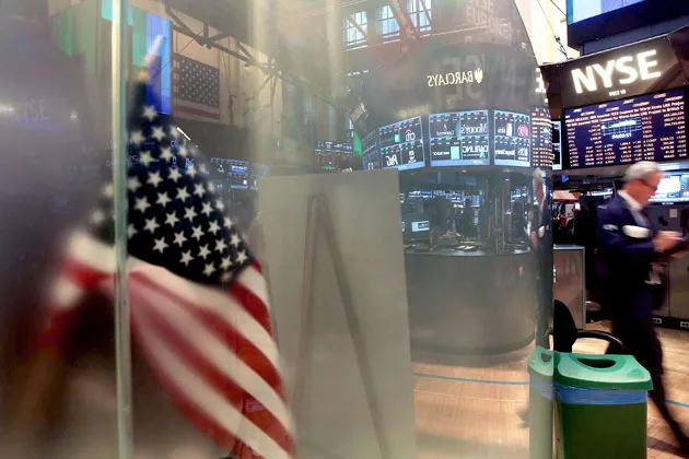 Traders on the floor of the New York Stock Exchange on May 21