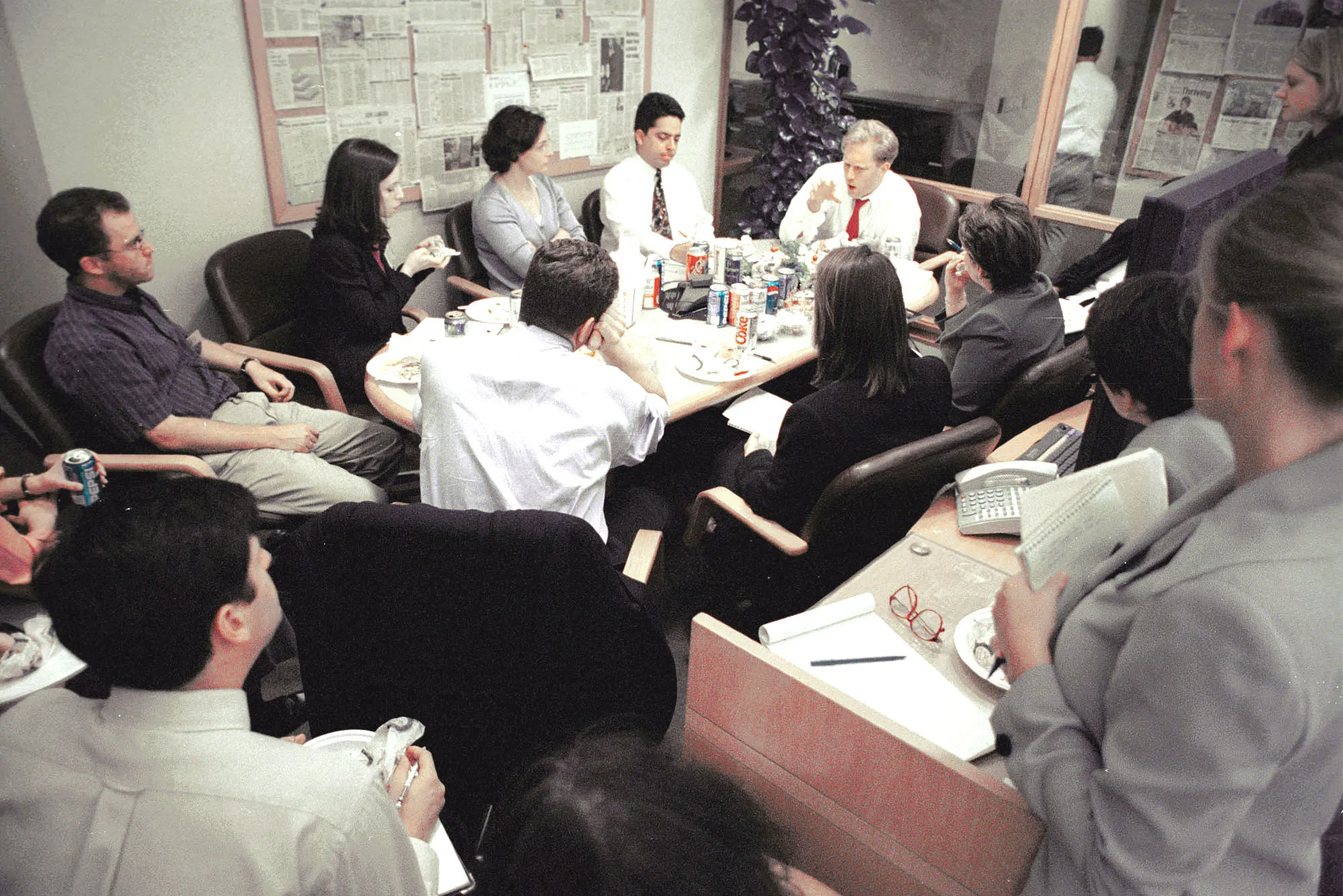 Henry Blodget speaking with Bloomberg News reporters and editors