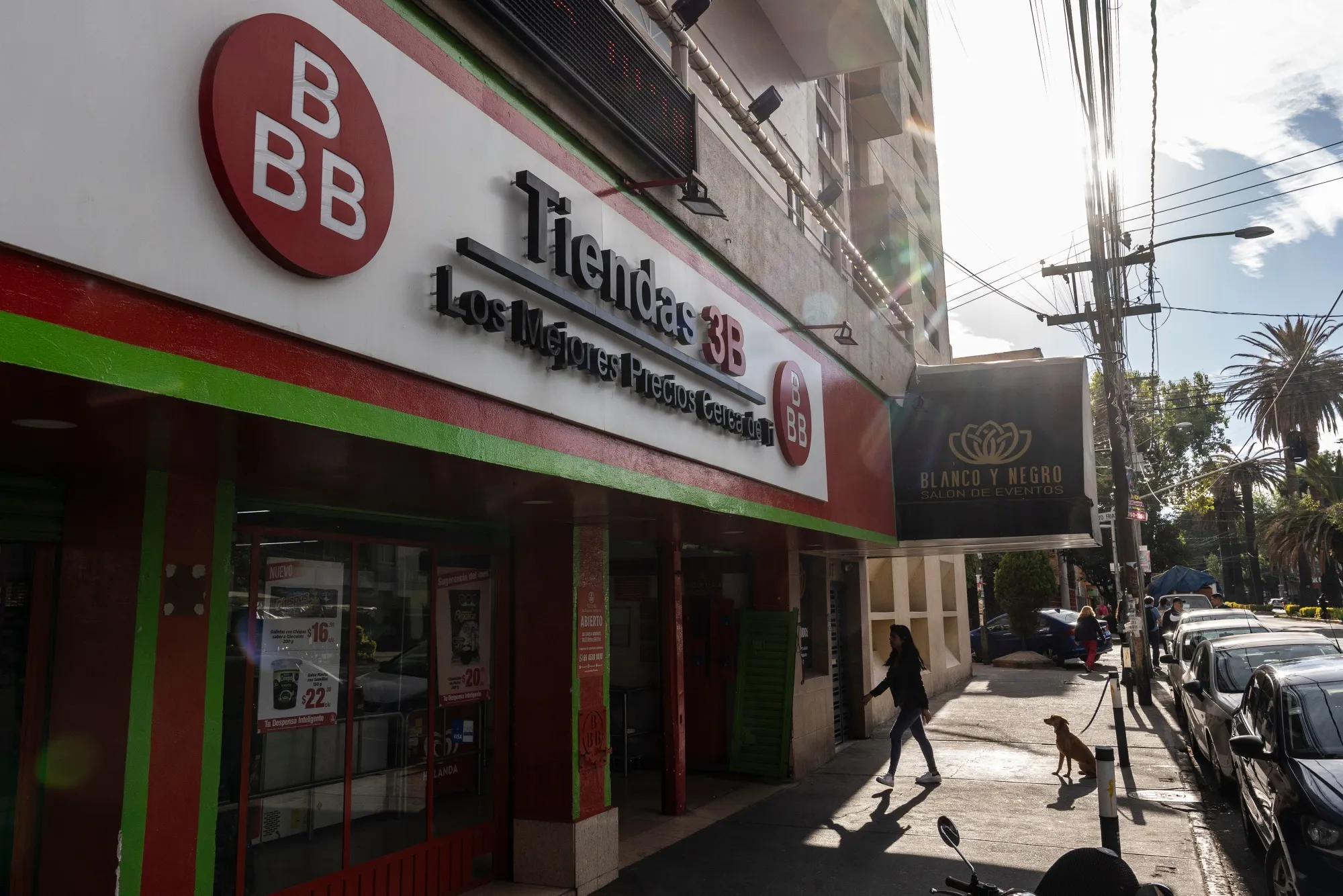 A shopper enters a Tiendas 3B store in Mexico City, Mexico, on Saturday, Jan. 6, 2024. 