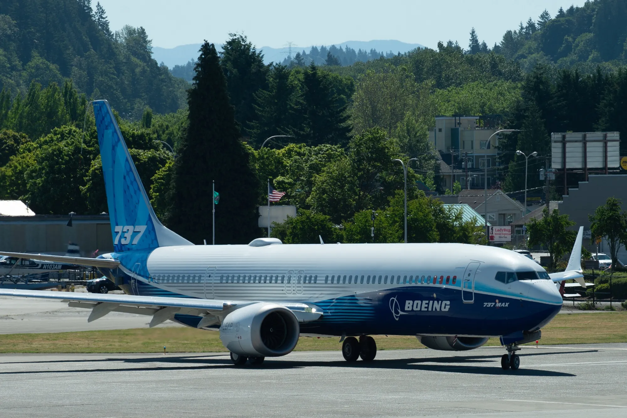 The Boeing 737 Max 10 airplane.