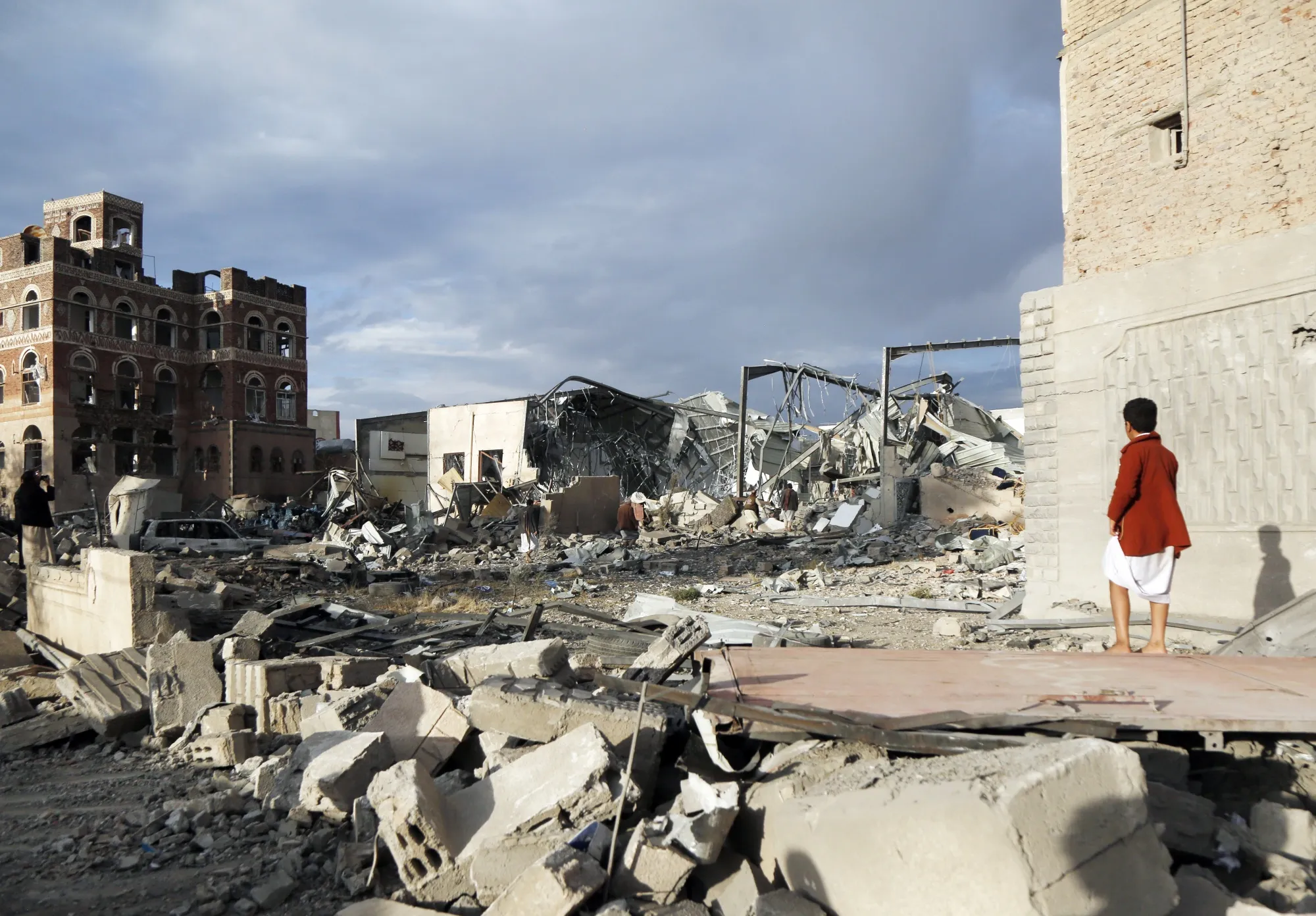 The rubble of a building destroyed by the United States aerial attacks&nbsp;in Sana'a, Yemen,&nbsp;on March 20.