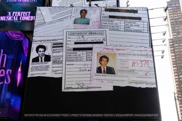 Billboard in Times Square Calls For Release Of Epstein Files