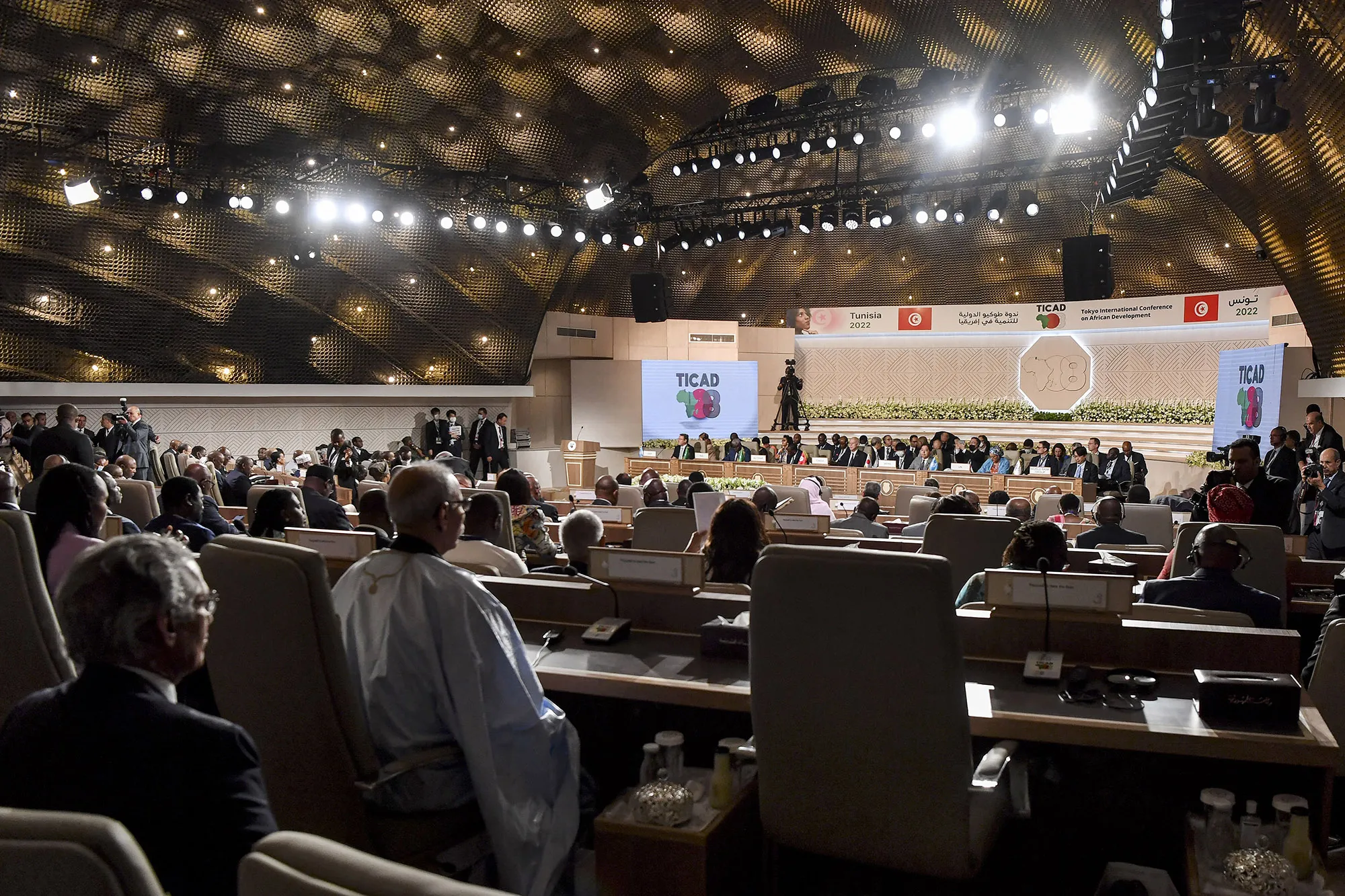 Delegates at the previous Tokyo International Conference on African Development in the Tunisian&nbsp;capital of Tunis in 2022.&nbsp;