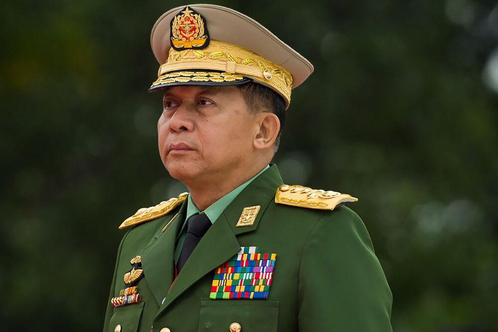 Myanmar Coup Leader Min Aung Hlaing Calls for Self-Reliance - Bloomberg
