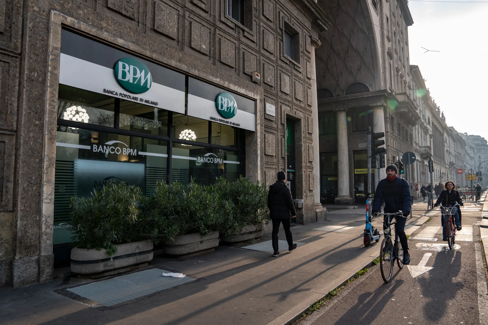 A Banco BPM SpA bank branch in Milan, Italy.