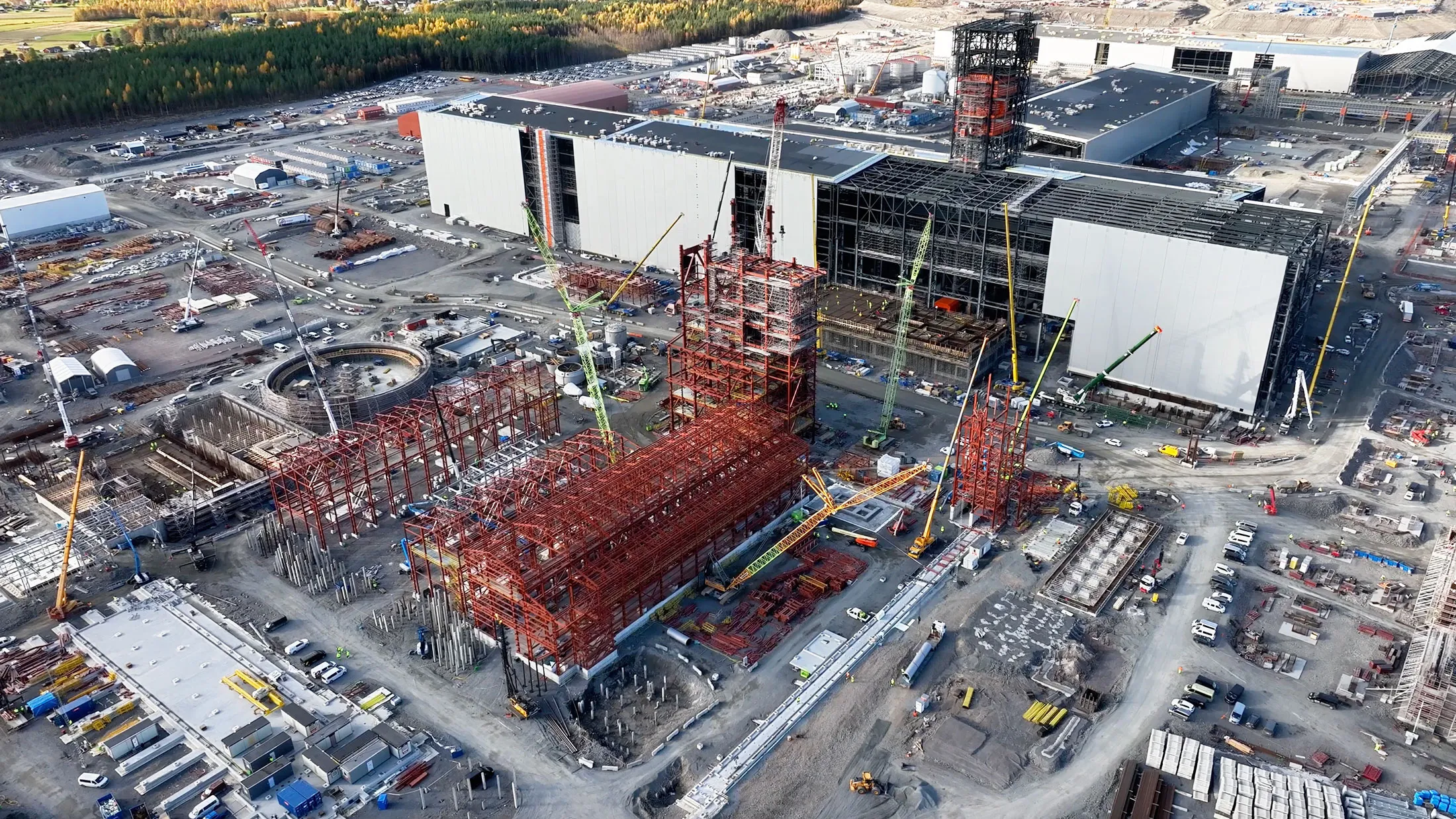 Construction progresses at Stegra’s plant in Boden, Sweden.