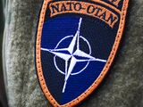 A NATO military badge.