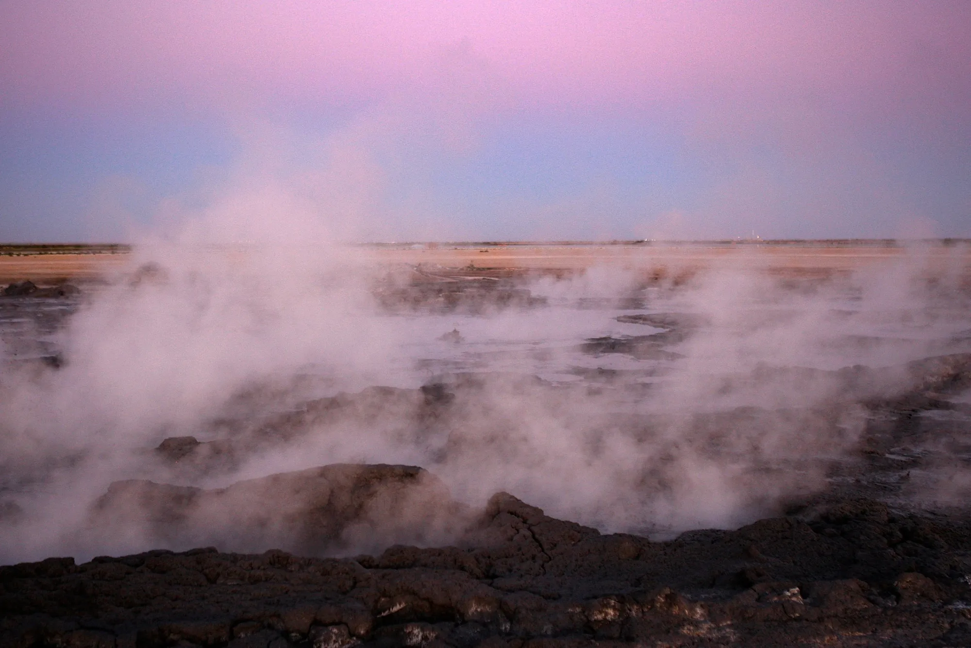Steam from thermal vents.