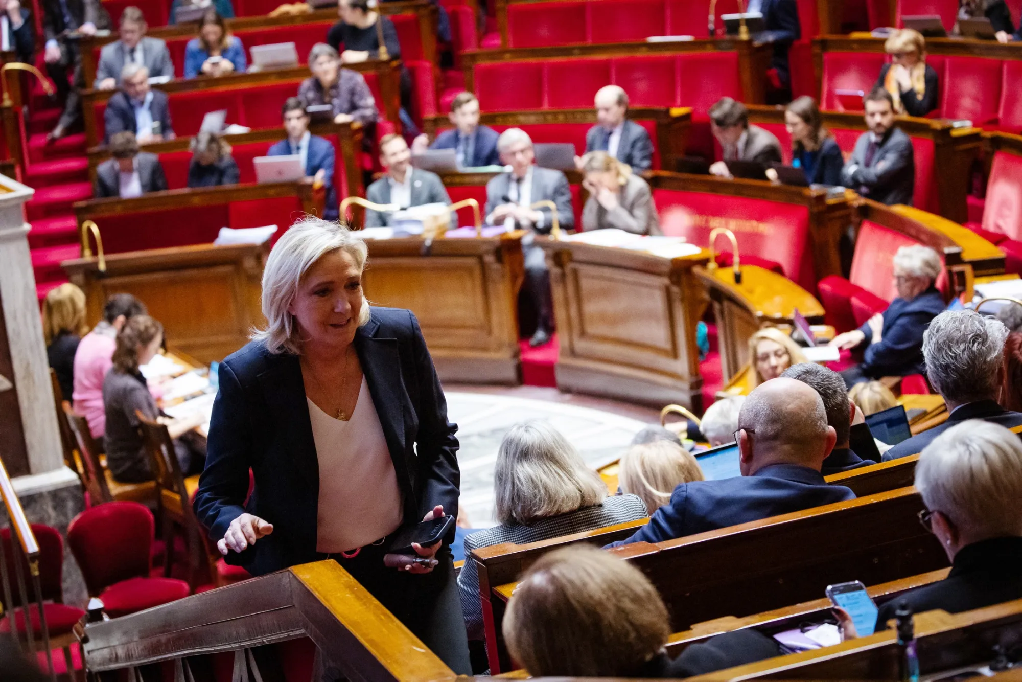 Marine Le Pen at the National Assembly in Paris on Nov. 28.