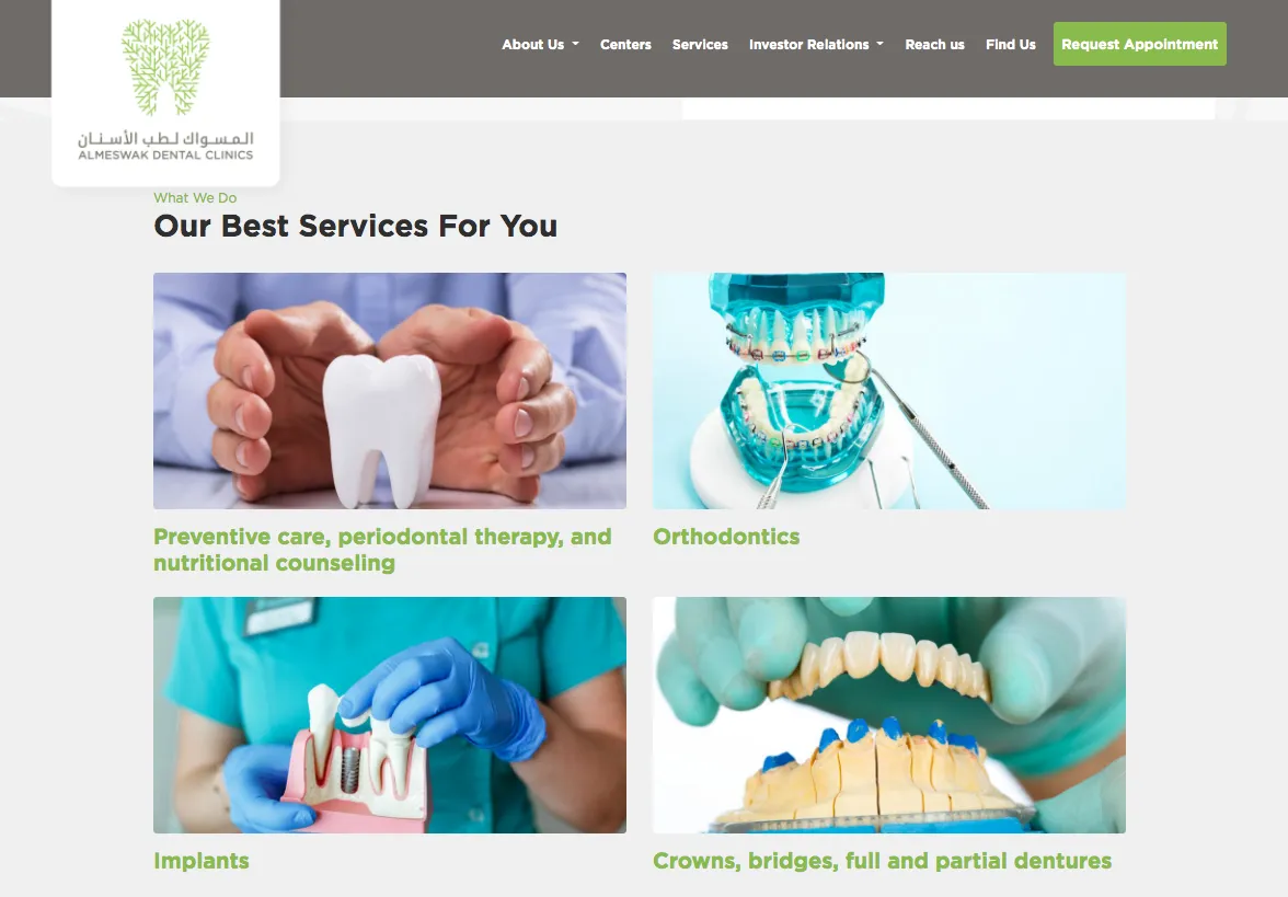 The&nbsp;Almeswak website.