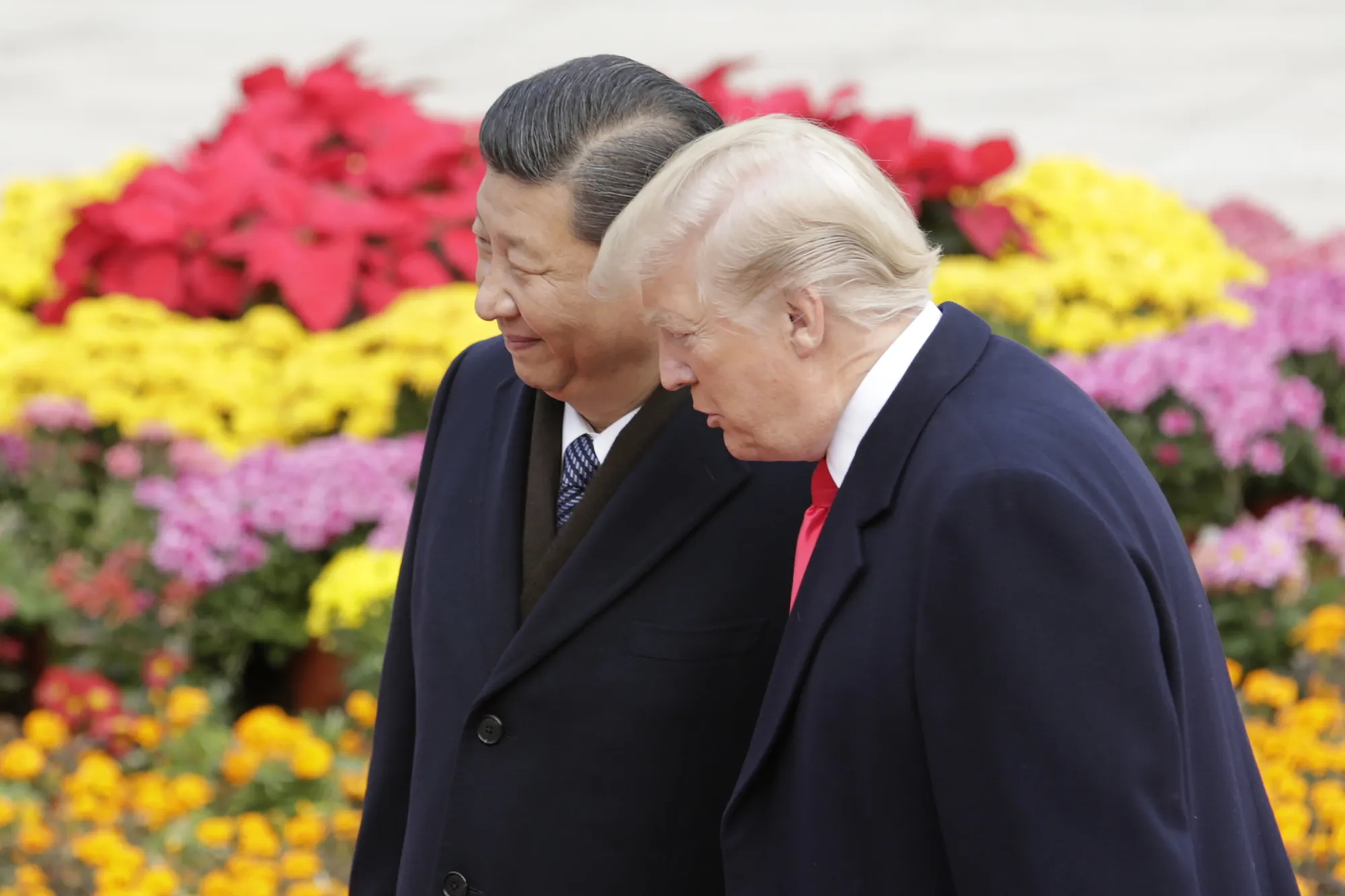 In happier times: a&nbsp;meeting during Trump’s November 2017 visit to China.