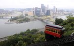 A view of downtown Pittsburgh from the Duquesne Incline on Mt. Washington.