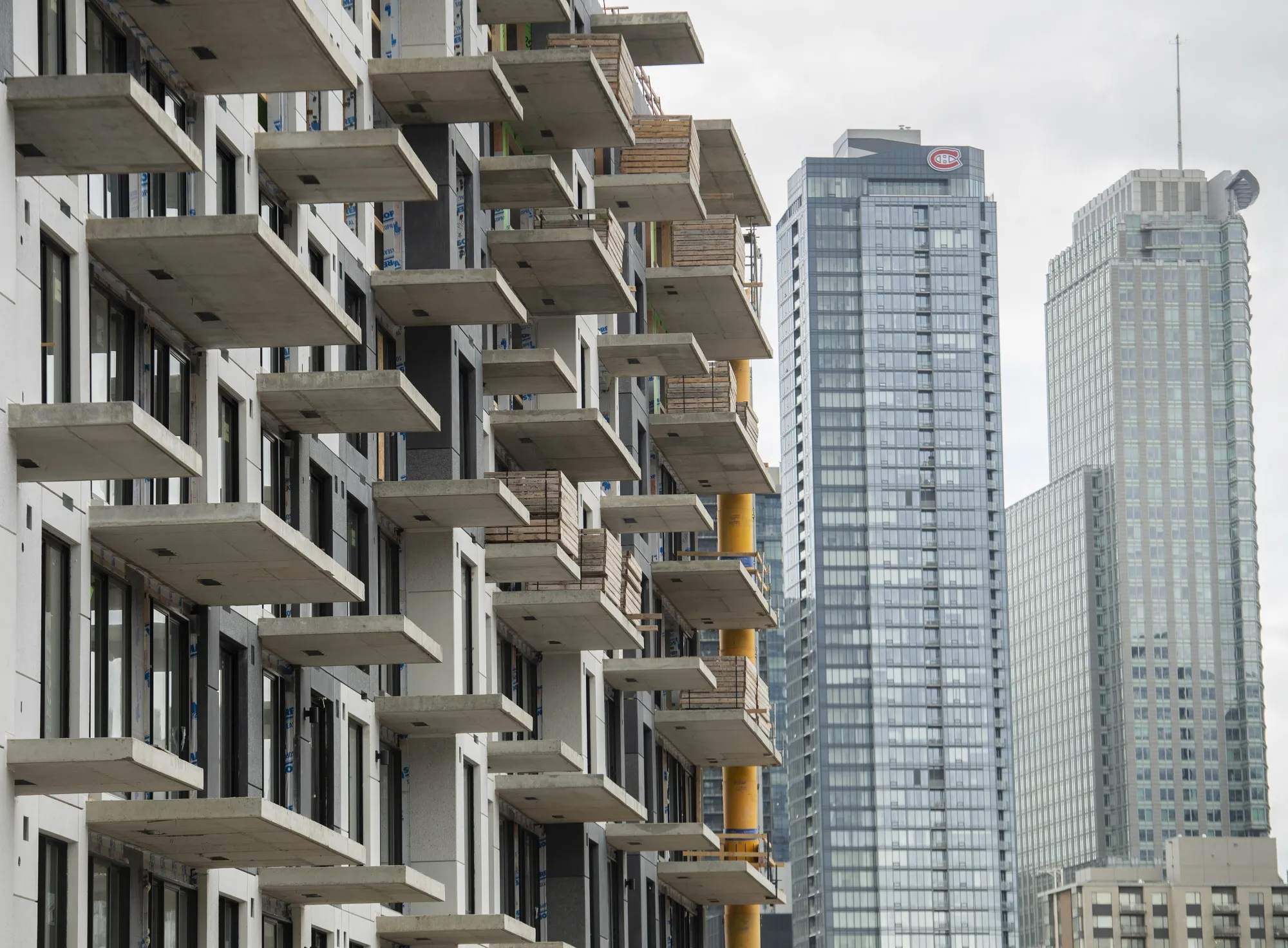 A condominium building under construction in Montreal. Prices in Canada’s housing market have surged more than 40% since the start of the pandemic.