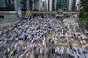 Demonstrators march during a protest against a proposed extradition law in Hong Kong, China, on Sunday, June 9, 2019.