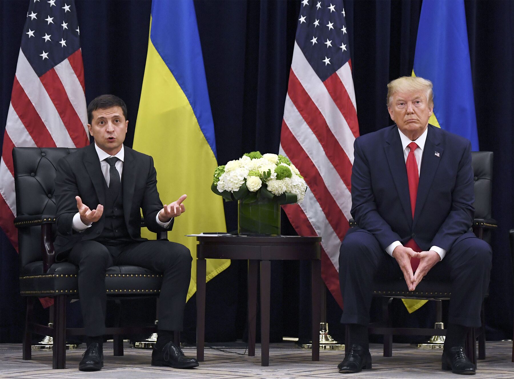 Donald Trump and Volodymyr Zelensky.