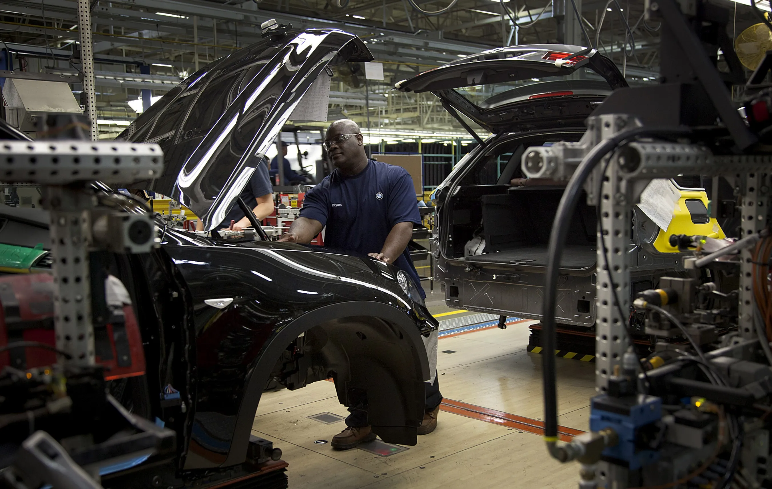 A worker at the BMW&nbsp;plant in Spartanburg, South Carolina