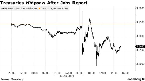 Treasuries Whipsaw After Jobs Report