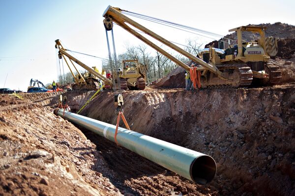 Construction Along The Keystone XL Pipeline