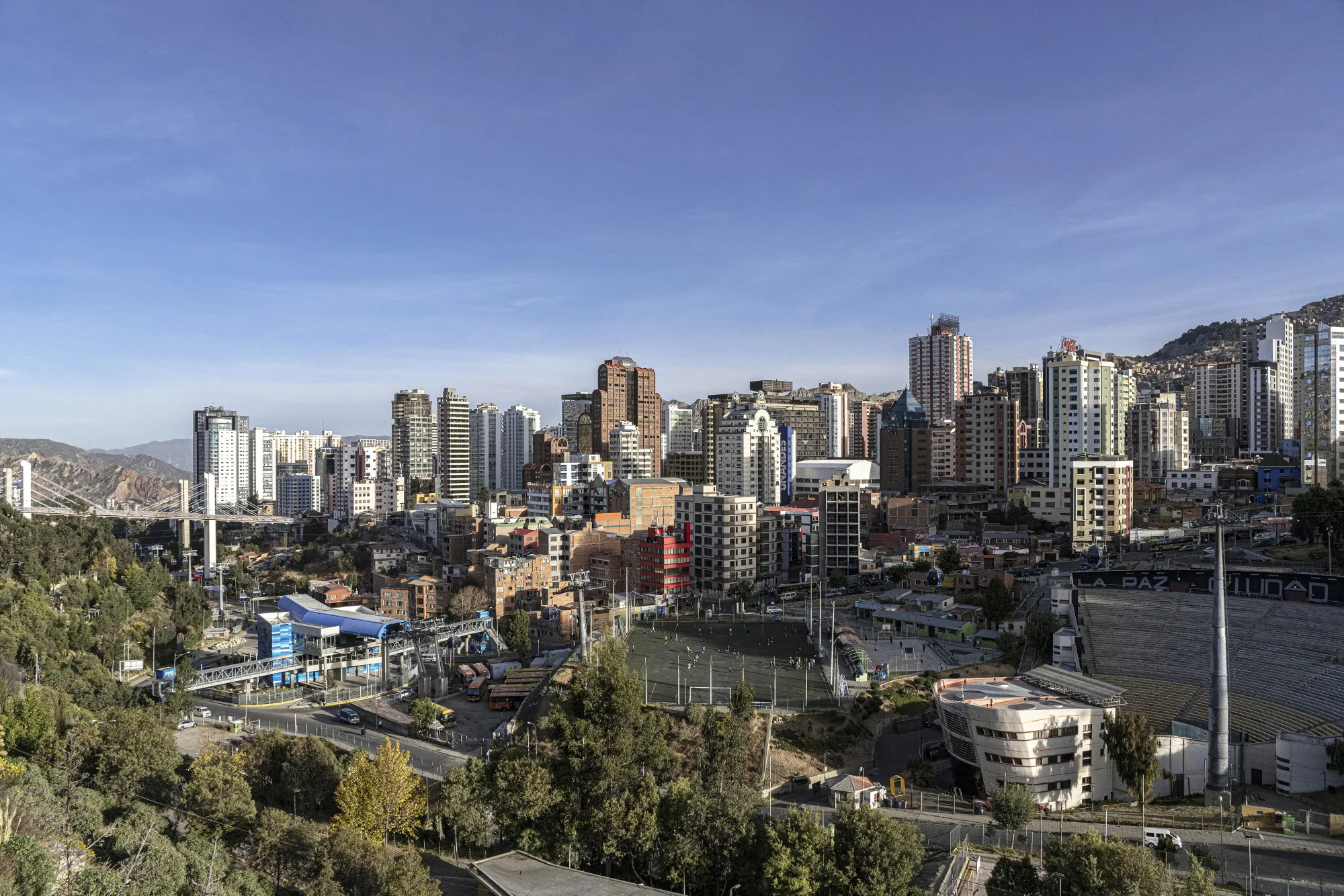 Residential and commercial buildings in La Paz.