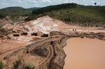 General view of the rebuilding site next to the collapsed iron ore waste dam of Brazilian mining company Samarco, in Mariana, Minas Gerais State, Brazil, on October 26, 2016.