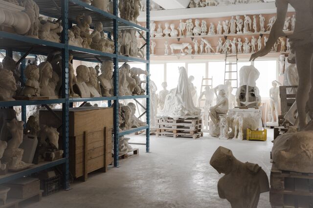 Plaster casts at Franco Cervietti.