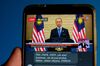 Muhyiddin Yassin在1月12日的现场新闻直播中。