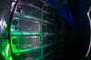 EDITORS NOTE: IMAGE WAS CREATED USING A FISH-EYE LENS. Lights illuminate mining rigs operating inside a shipping container converted into a mobile cryptocurrency mining farm, operated by BitCluster, at Rodniki Industrial Park in Rodniki, Russia, on Tuesday, Feb. 6, 2018. Cryptocurrencies have been pummeled by a wave of bad news, including the threat of more regulation from governments including the U.S., China, South Korea and India.