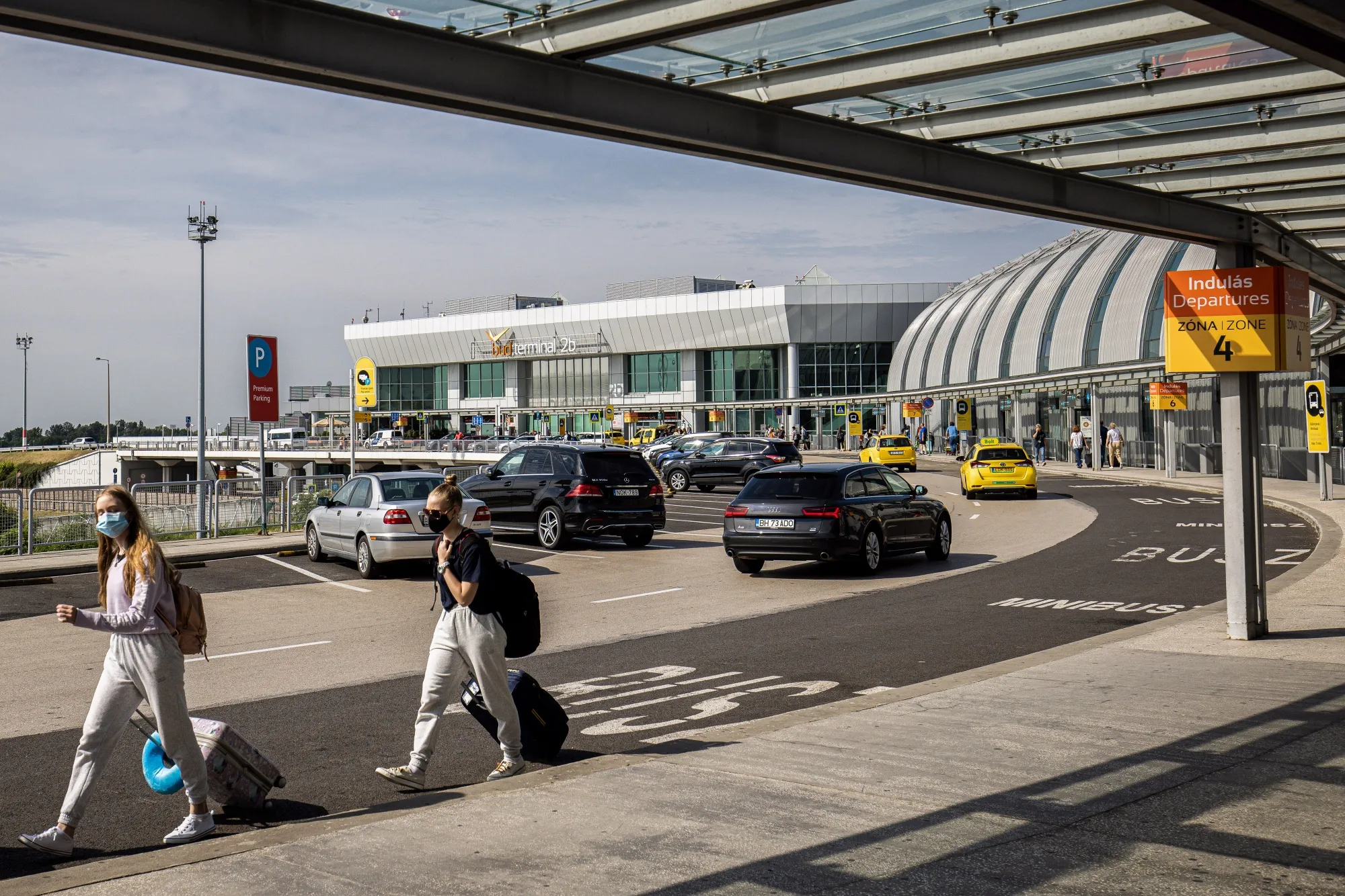 Budapest Ferenc Liszt International Airport in Budapest, Hungary.