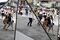Commuters in Shinjuku and Shibuya Ahead of GDP Figures