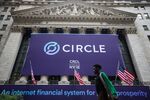 Circle Internet Financial Ltd., signage in front of the New York Stock Exchange (NYSE) during the Circle initial public offering (IPO) in New York, US, on Thursday, June 5, 2025. Circle Internet Group Inc. and some of its shareholders raised nearly $1.1 billion in an upsized initial public offering that was priced above a marketed range, in a sign that stablecoin issuers are winning greater acceptance.